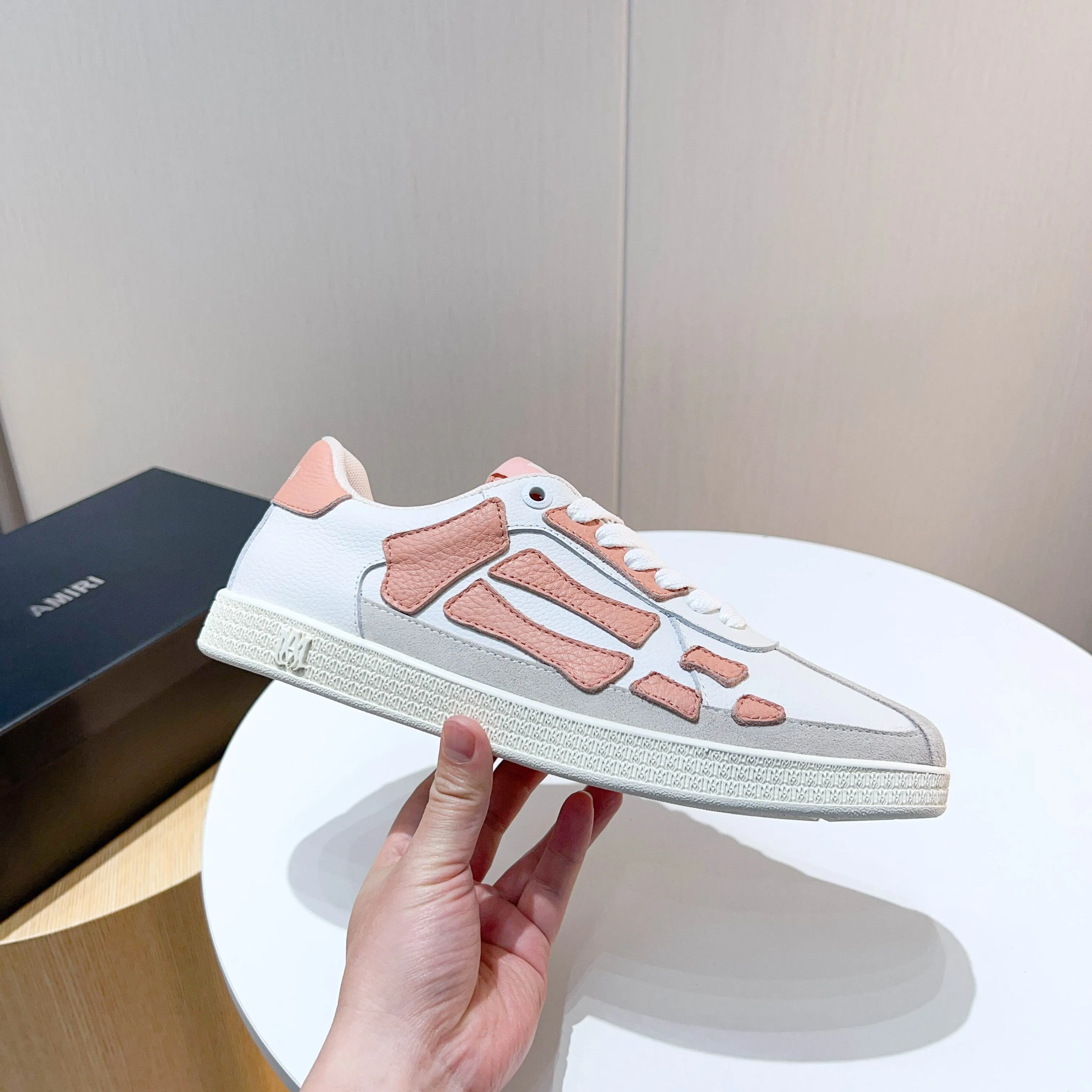 Men's shoes 💰420 [New style] 🌲🌲Balmain - New Amiri trendy shoes, low-top casual sports shoes, the same style as celebrities, made of selected pebbled cowhide and frosted cowhide, original outsole, comfortable on the feet, high-end workmanship, welcome to buy. Size: 39-45 (46 customized)